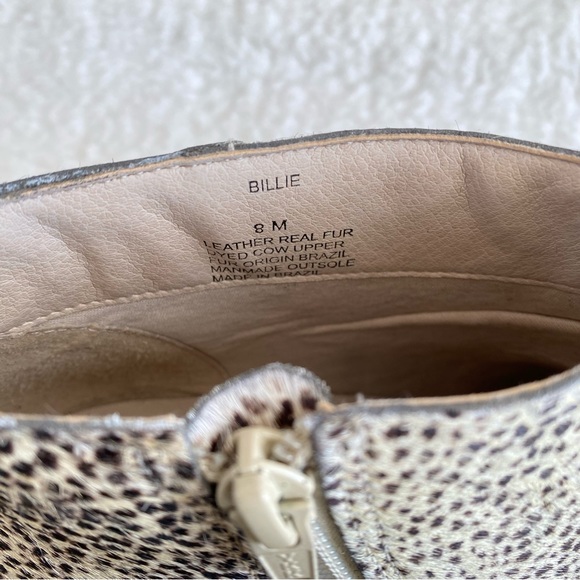 Matisse NWOT Billie Boots Cheetah Cowhair, Leather Real Fur Dyed Cow Upper, 8 M - Picture 8 of 10